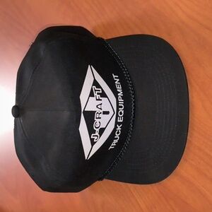 Vtg J.CRAFT Truck Equipment Printed Logo Snapback Hat Cap w/Rope OSFA